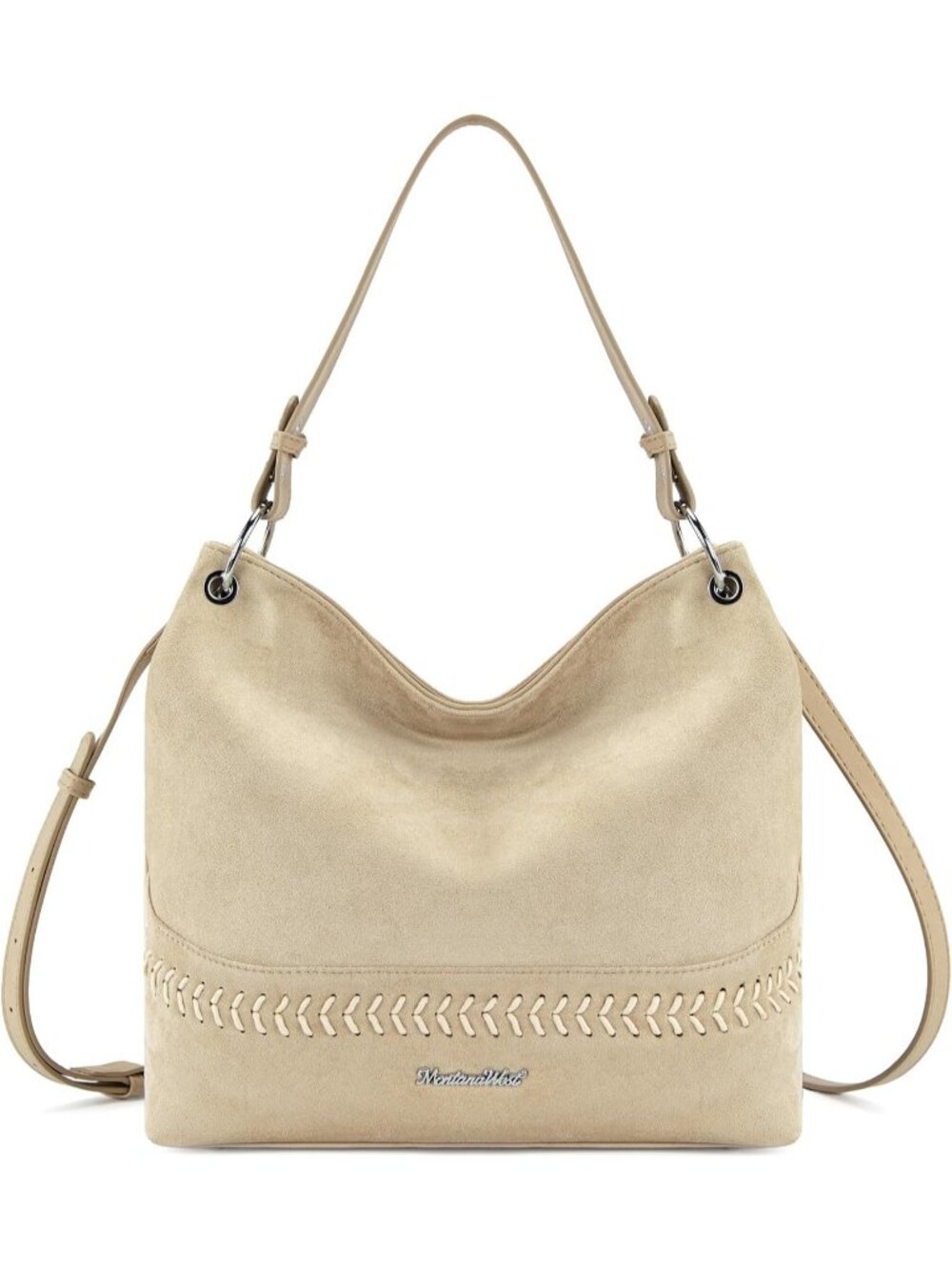 Women's Tan Vegan Leather Tote Satchel Handbag Top Handle Crossbody Bag